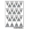 200 Triangles 1,5 cm - Modèle No2 - Gommette Triangle Deco Repositionnable en Vinyle