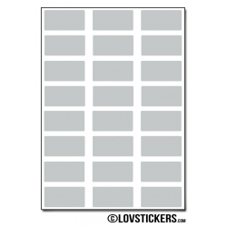 192 Stickers Rectangle 1 cm - Décoration Gommette Loisirs - Vinyle Repositionnable
