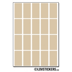 160 Stickers Rectangle 1,2 cm - Décoration Gommette Loisirs - Vinyle Repositionnable