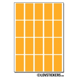 160 Stickers Rectangle 1,2 cm - Décoration Gommette Loisirs - Vinyle Repositionnable