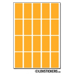 160 Stickers Rectangle 1,2 cm - Décoration Gommette Loisirs - Vinyle Repositionnable