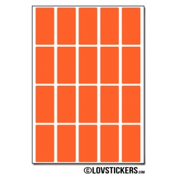 160 Stickers Rectangle 1,2 cm - Décoration Gommette Loisirs - Vinyle Repositionnable