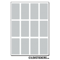 96 Stickers Rectangle 1,5 cm - Décoration Gommette Loisirs - Vinyle Repositionnable