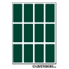 96 Stickers Rectangle 1,5 cm - Décoration Gommette Loisirs - Vinyle Repositionnable