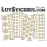 116 Stickers Ronds Mixte - Autocollant Décoration Intérieur