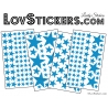 200 Stickers Etoiles - Autocollant decoration