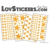 200 Stickers Etoiles - Autocollant decoration