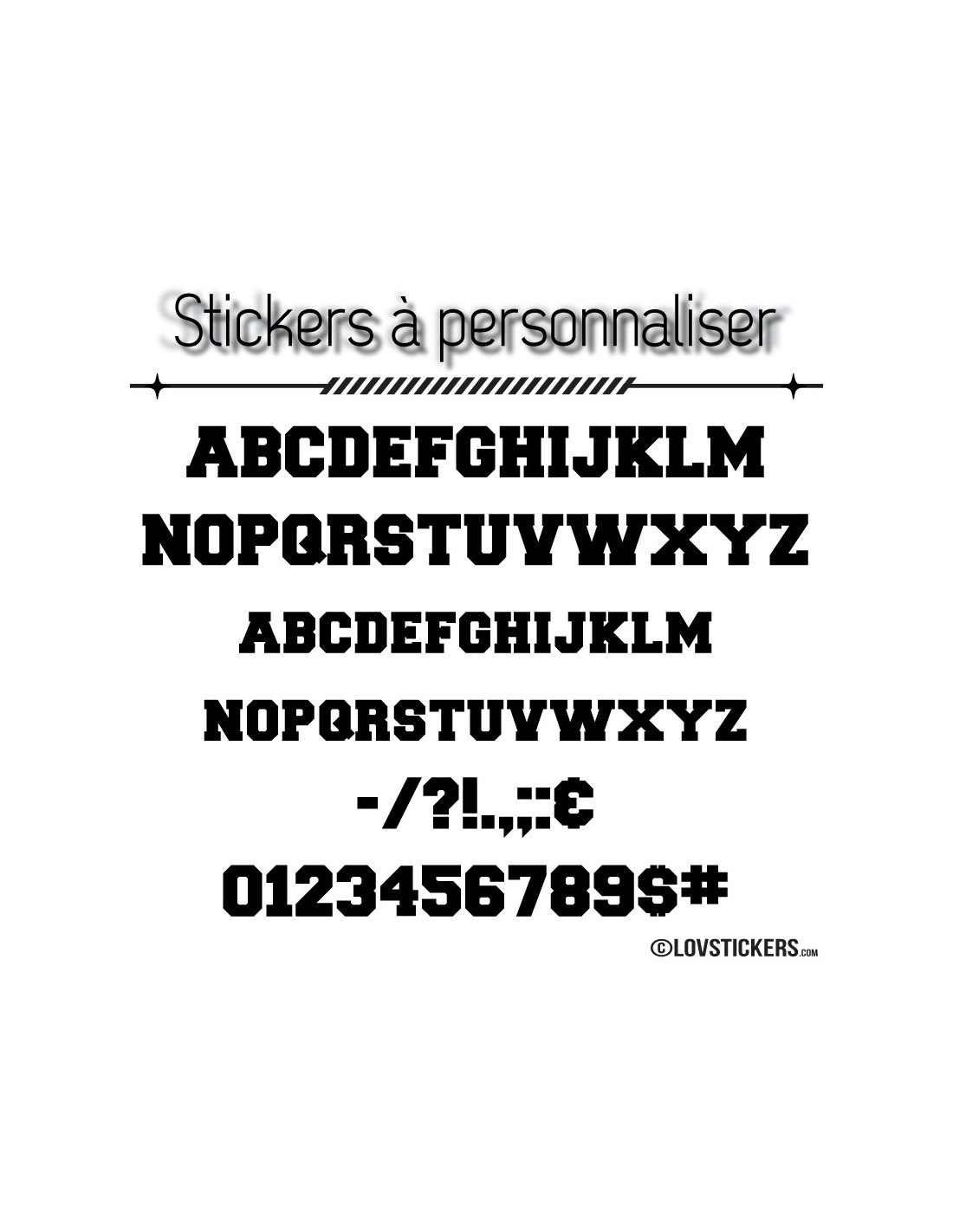 Sticker autocollant noir hauteur 8cm Lettre adhésive en vinyle O lot 2 lettres