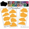 12 Stickers Nuage Mixte - Autocollant Décoration Intérieur