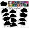 12 Stickers Nuage Mixte - Autocollant Décoration Intérieur