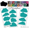 12 Stickers Nuage Mixte - Autocollant Décoration Intérieur