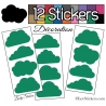 12 Stickers Nuage Mixte - Autocollant Décoration Intérieur