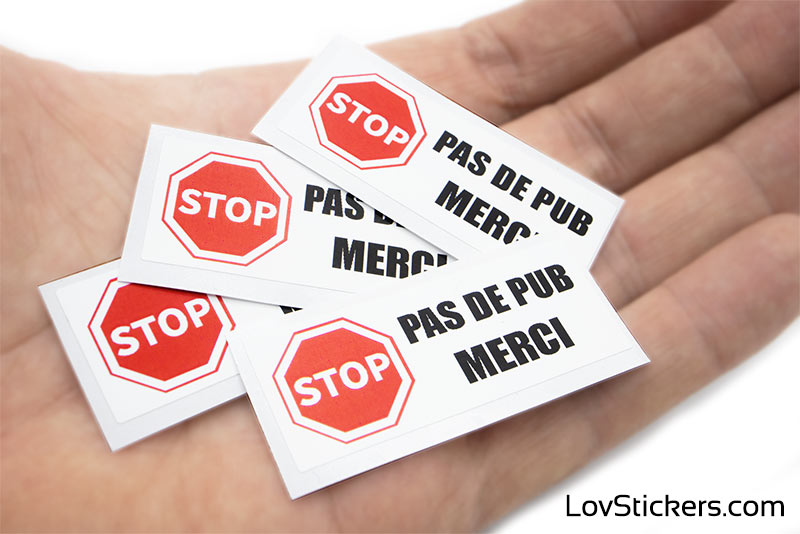 Autocollants stop pub