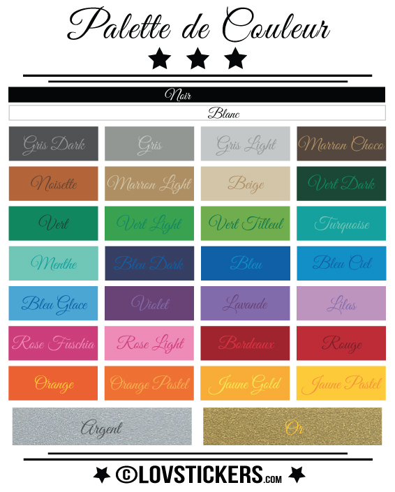 Palette Couleur Vinyle