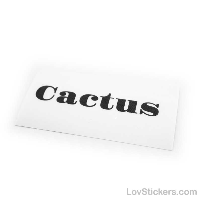 Sticker lettrage cactus